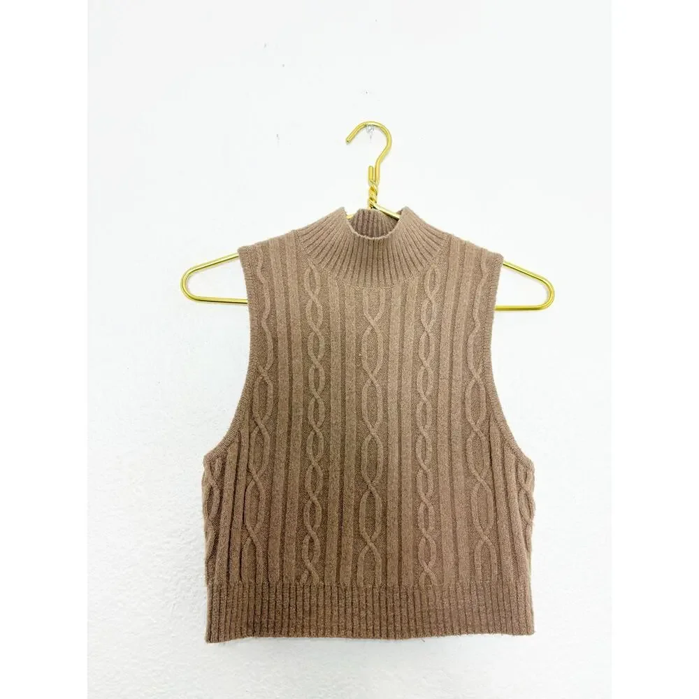 Alo Yoga Cable Knit Winter Bliss Matching Set Size Small/Medium Toasted Almond